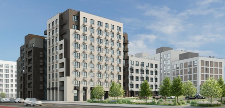 Средняя площадь квартир в ЖК – 58,4 квадратных метров