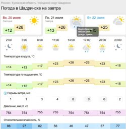 После обеда в Шадринске потеплеет до 26 градусов
