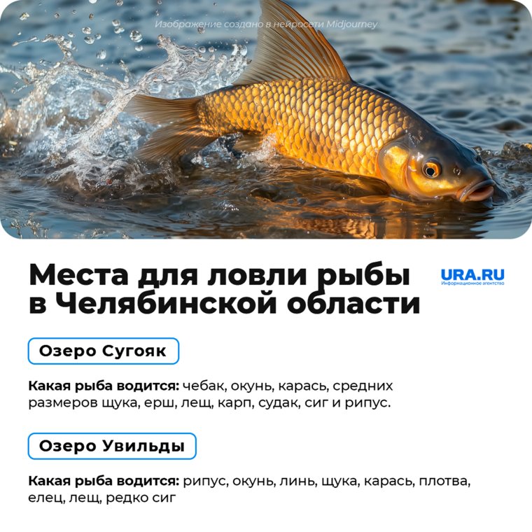 Места для ловли рыбы в Челябинской области