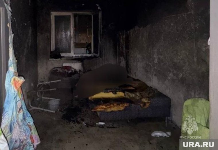 В результате пожара погиб человек