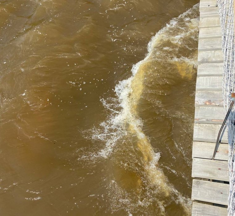 На повышение уровня воды в Юрюзани повлияли дожди