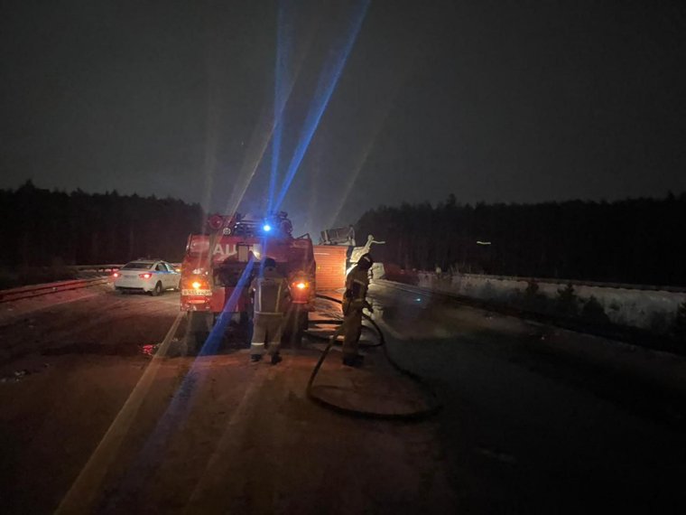 Движение полностью ограничили на 56 километре трассы