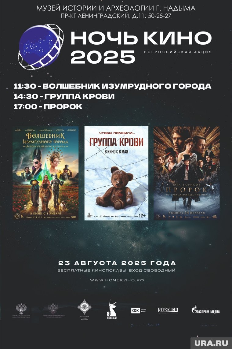 В Надыме в 10-й раз пройдет «Ночь кино»