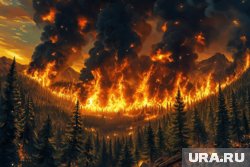 Пожар тушат два вертолета Ми-8, рассказали в МЧС