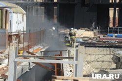 Рядом со строящимся ЖК загорелся мусоровоз 