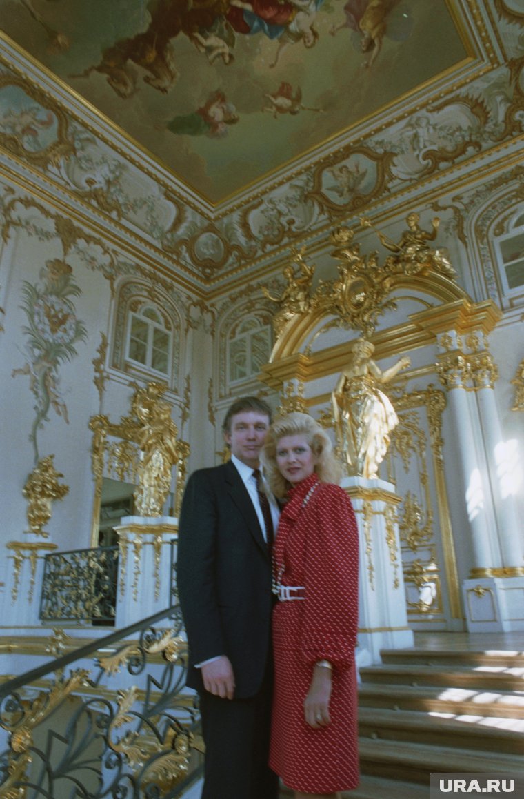 Чета Трамп в Эрмитаже в 1987 году