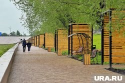 В Кургане продолжается благоустройство набережной (архивное фото)