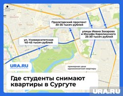 Чем ближе к университету, тем выше стоимость аренды