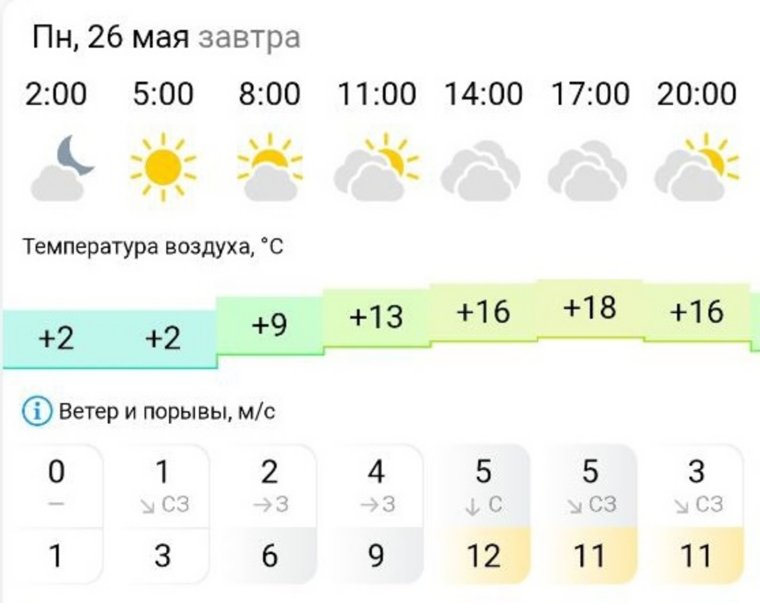 Осадков в понедельник, 26 мая, не ожидается