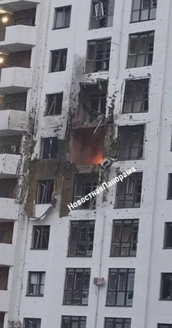 В результате атаки ВСУ загорелась квартира в одном из ЖК Новороссийска