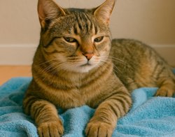 Кошкам можно подложить мокрое полотенце