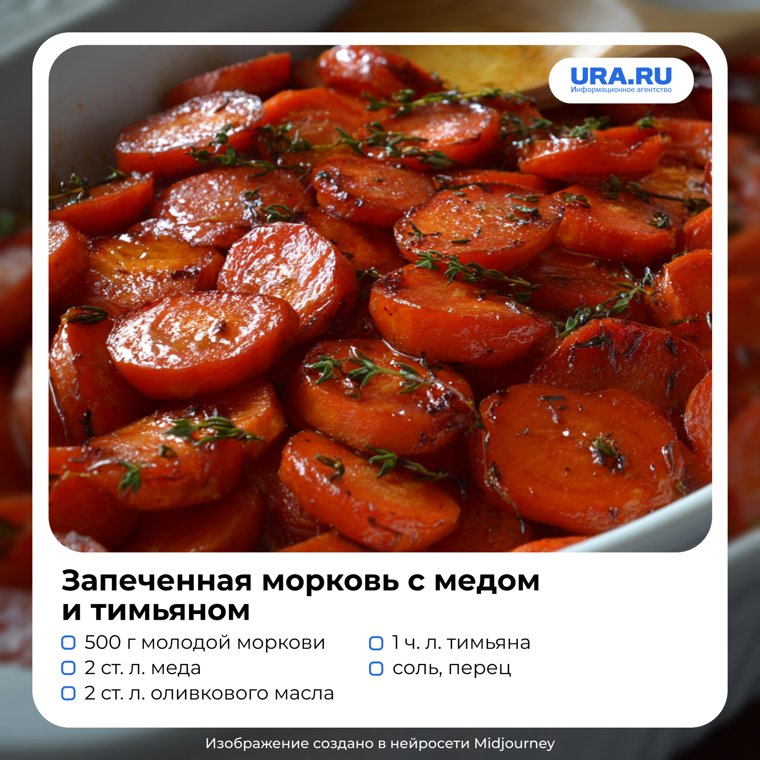 Запеченная морковь с медом и тимьяном