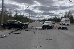 ДТП на улице Западная магистраль в Новом Уренгое