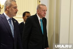 Президент Турции Реджеп Тайип Эрдоган прибыл на переговоры с российским лидером Владимиром Путиным