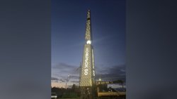 Тестовое включение стелы в Ноябрьске