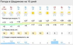 Погода на 10 дней
