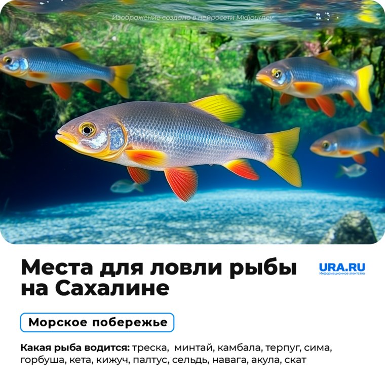Места для ловли рыбы на Сахалине