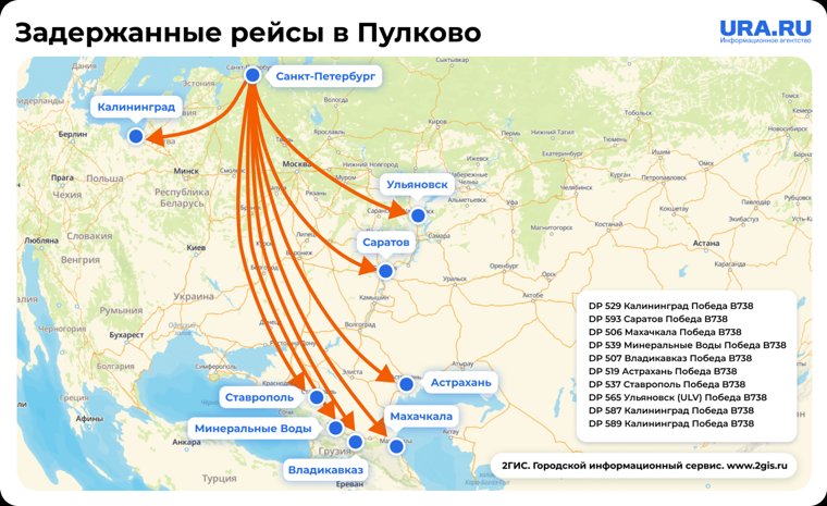 Какие рейсы задержаны