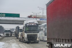 Сотрудники ГАИ будили водителей большегрузов, которые спали в пробках 