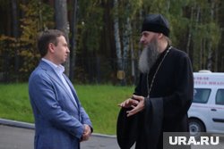 Митрополит также встретился с директором фонда Александром Андреевым