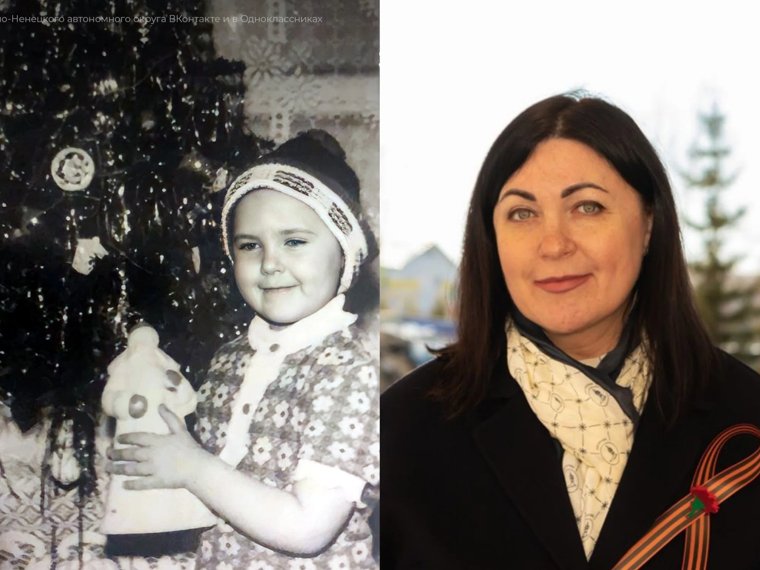 Марина Трескова в детстве и сейчас