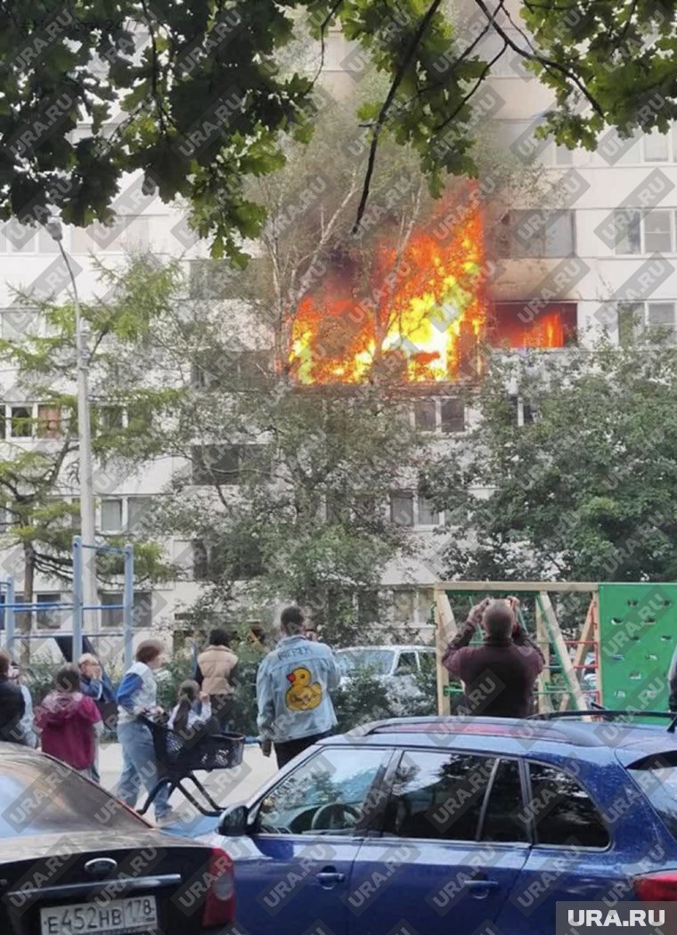 Место ЧП после взрыва