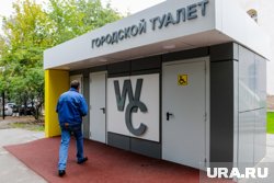 В результате столкновения пострадал туалет, газон, столб и пешеходное ограждение (Архивное фото)