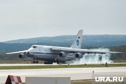 Ан-124-100 прибыл в Лейпциг для сертификационных испытания