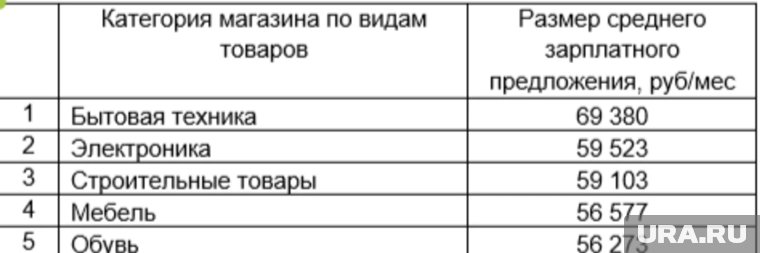 Самые высокие зарплаты в регионе с января по август 2025 года предлагали в магазинах бытовой техники   
