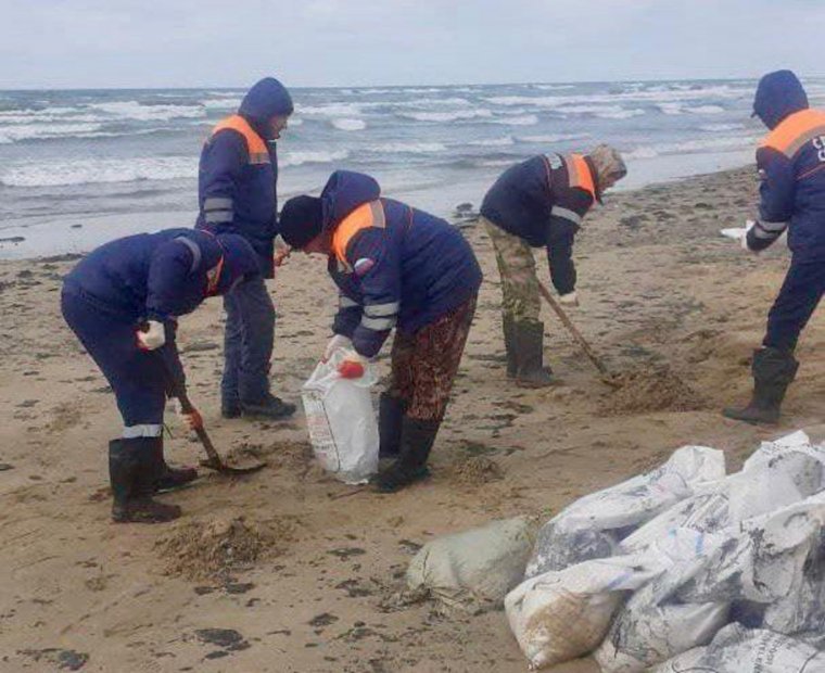 Процесс ликвидации мазута в Анапе