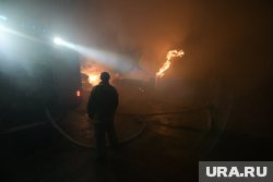В результате пожара произошла разгерметизация двух газовых баллонов