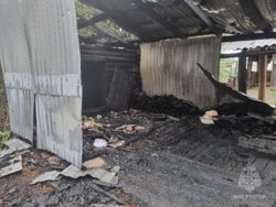 Тело было обнаружено в сгоревшей хозпостройке
