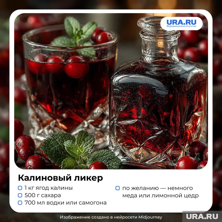 Тем, кто предпочитает нежные и сладкие напитки, подойдет калиновый ликер