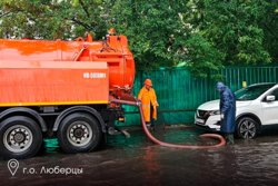 В Люберцах начались восстановительные работы по откачке воды