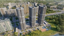 ЖК «Спортивный» строится на берегу пруда Коммунар, по соседству с будущим спортивным центром