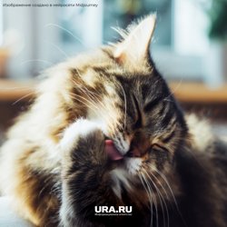 Кошачья чистоплотность помогала им выживать в дикой природе, отметил ветеринар