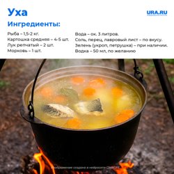 Уху лучше готовить на углях