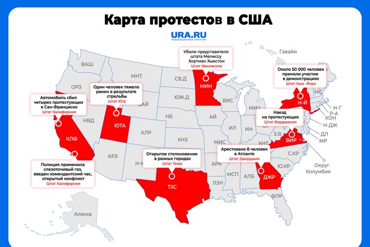 Протесты в США