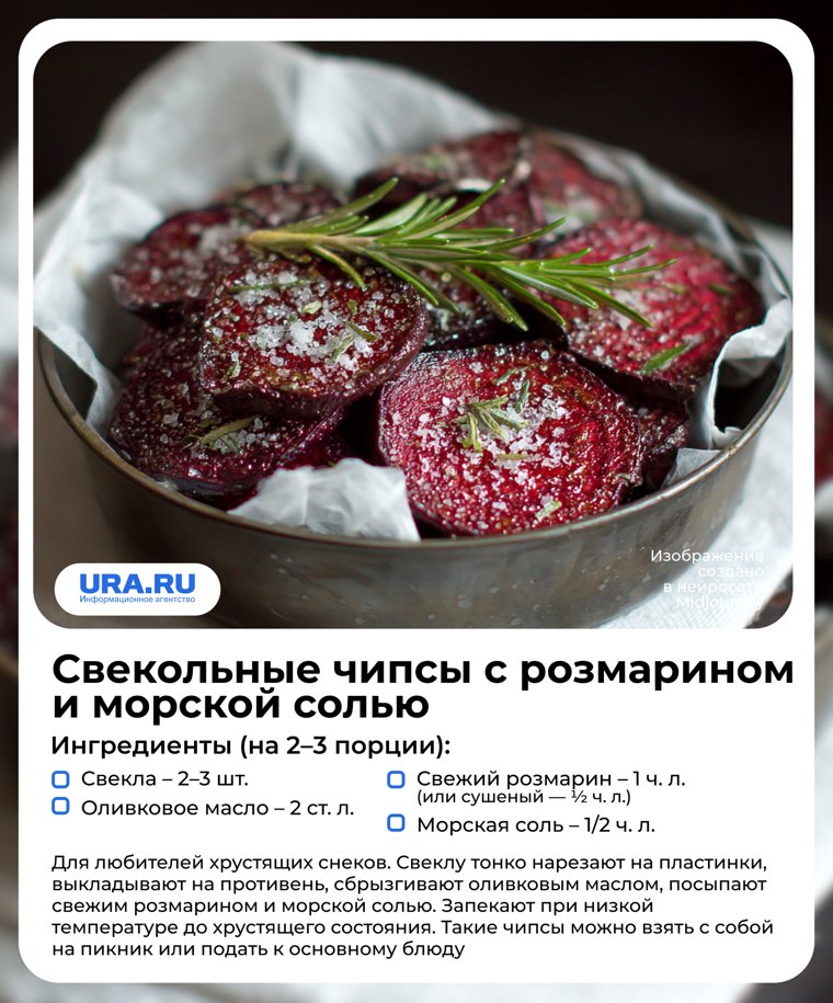Свекольные чипсы с розмарином и морской солью