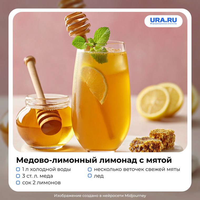 Медовый лимонад с мятой