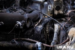 Огонь полностью уничтожил транспорт