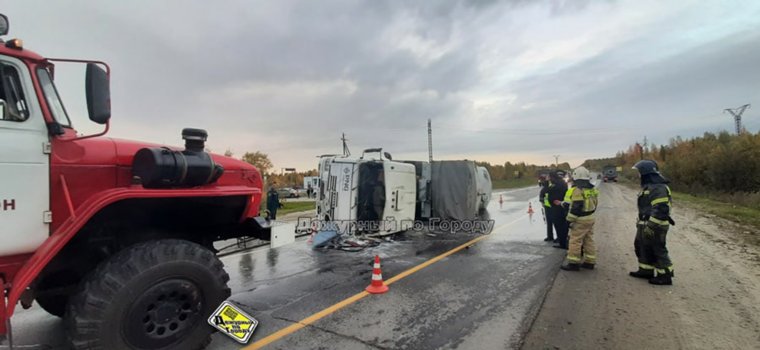 Водитель цементовоза получил травмы