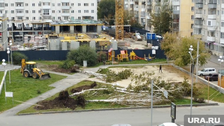 Работу ведутся рядом со стройкой