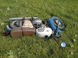 Водитель мотоцикла был пьян
