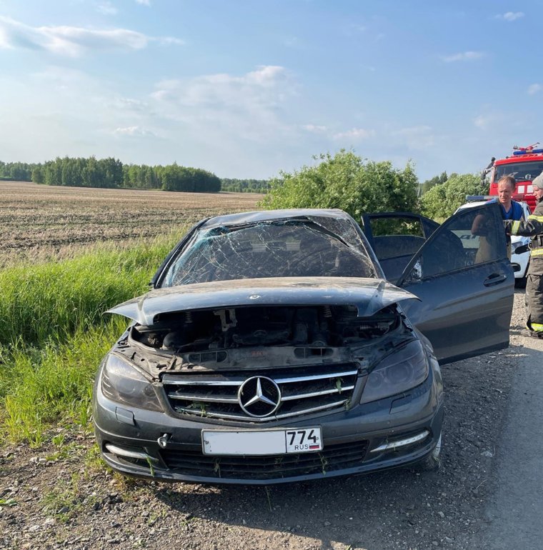 В Щучанском округе пьяный водитель Mercedes попал в ДТП на трассе «Иртыш»