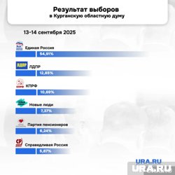 ЕР в Курганской области усилила результат и сохранила контроль над думой