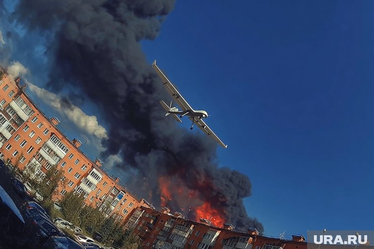 Дроны ВСУ атаковали Чебоксары, над городом стоит столб дыма