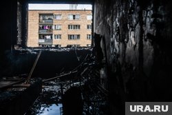 Огнем полностью унижтожена посудомоечная машина