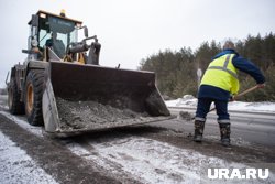 Курганским чиновникам пришлось чистить дорогу под Шадринском