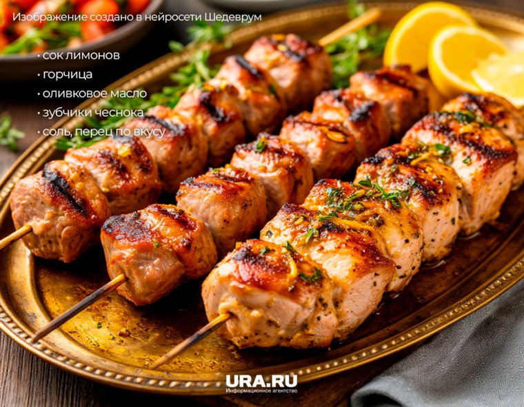 Шашлык с легкой кислинкой готовится всего за полчаса